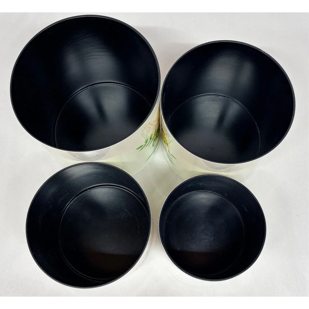VTG Sears & Roebuck 1979 Merry Mushroom Canisters Set of 4 Nesting Lacquerware